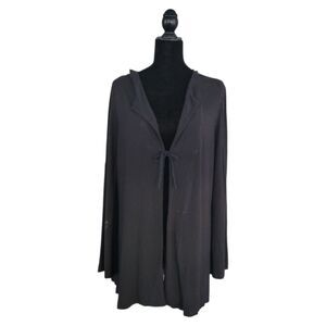 Bryn Walker Black Open Front Waterfall Jacket